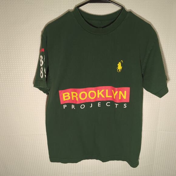 Brooklyn Projects x Polo Ralph Lauren Green Graphic T-Shirt Size L Streetwear - Picture 1 of 4